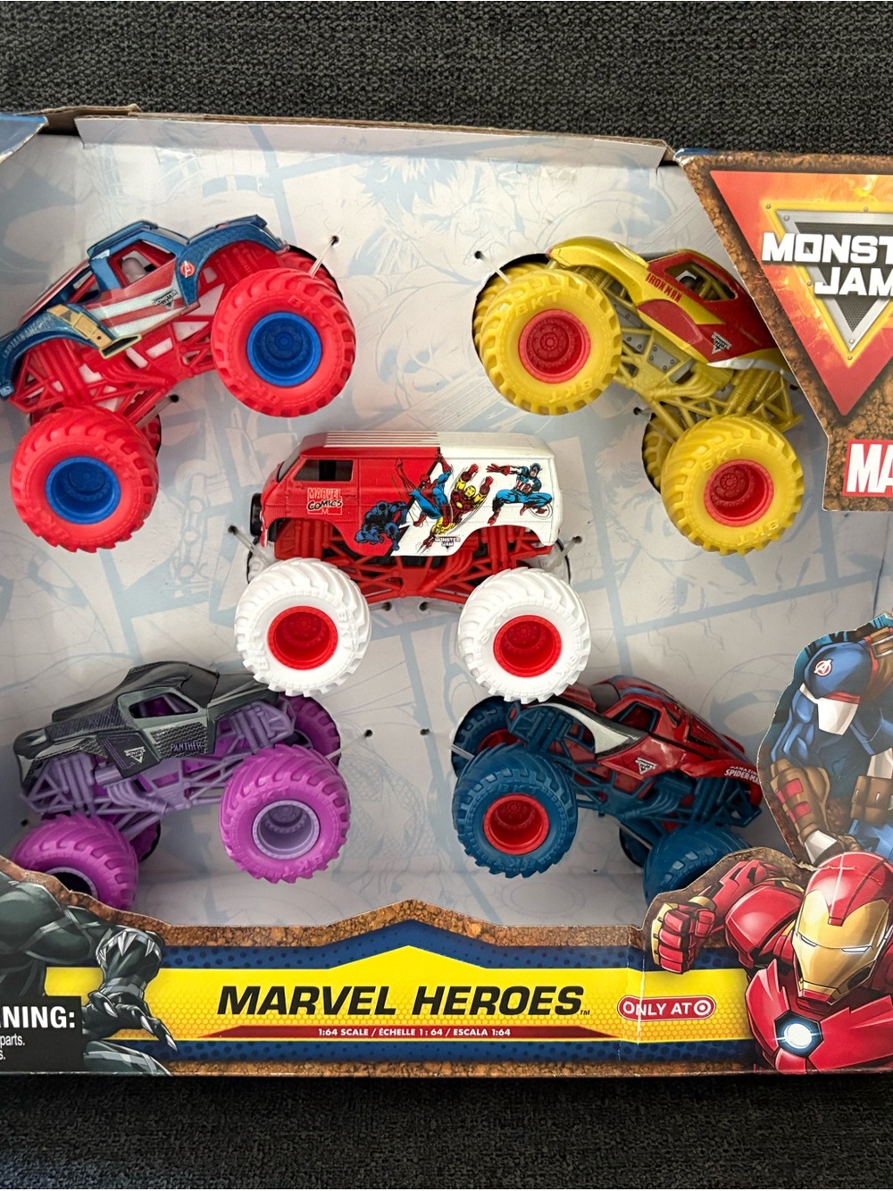 Kids Monster Jam 6-Pack Marvel